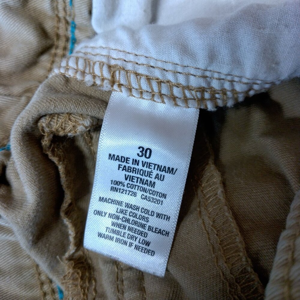 Aeropostale Cargo Shorts Men Size 30 Brown Cotton Classic - Picture 7 of 14